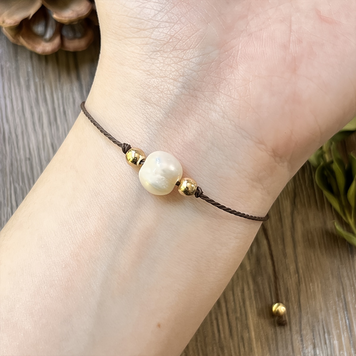Freshwater Pearls Handwoven Bracelet, Elegant Design